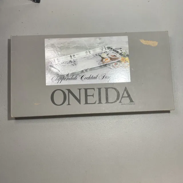 Oneida Silverplate Chippendale Cocktail Tray 18"