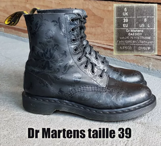 DR MARTENS BOTTES femme Kensington Teresa Arcadia cuir rouge