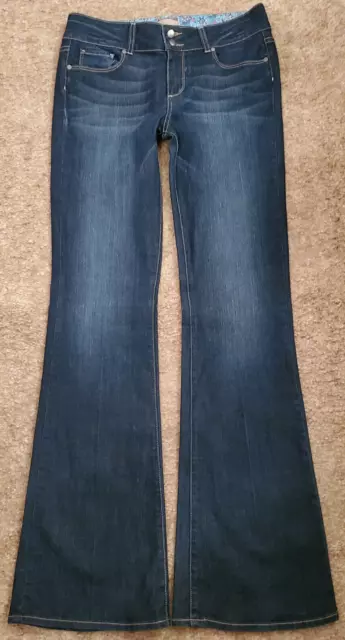 PAIGE H.H. Boot Cut Blue Jeans size 29x34 Stretch Dark Wash Denim Transcend NWOT