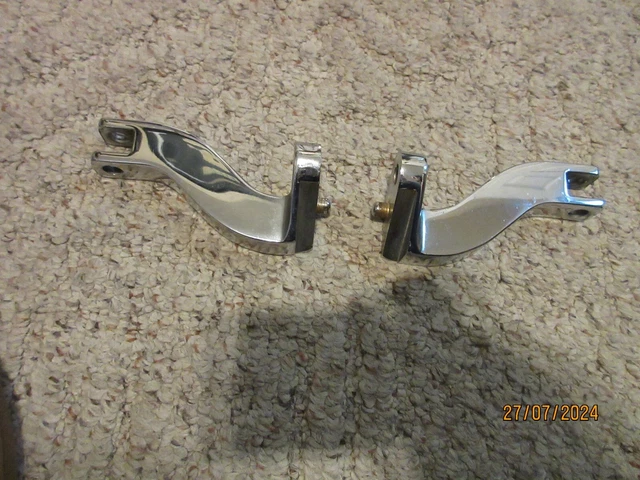 Black Passenger Foot Peg Mounts Brackets For Harley Touring Electra Glide 93-22