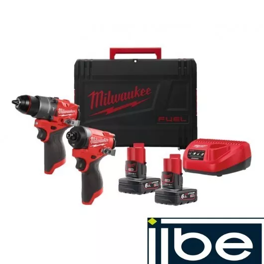 M12 Fpp2A2-602X Kit Trapano+Avvitatore A Impulsi 12V 6Ah Milwaukee