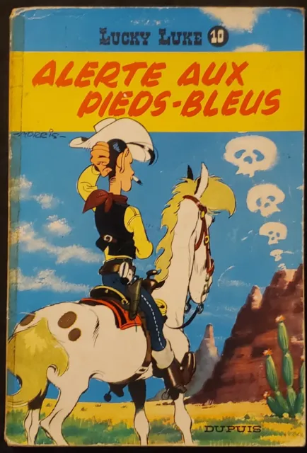 Lucky Luke T10 Alerte aux Pieds-Bleus Dos jaune 1964 Morris Dupuis BE-