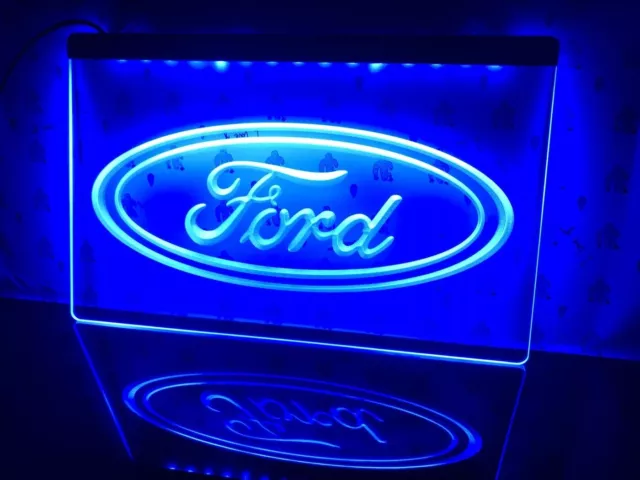 New Ford Motor Garage Car Van Truck Fiesta Focus Advert Light Led Neon Sign