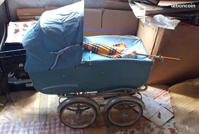 LANDAU POUSSETTE VINTAGE collection bleu 1950 EUR 50 00 PicClick FR