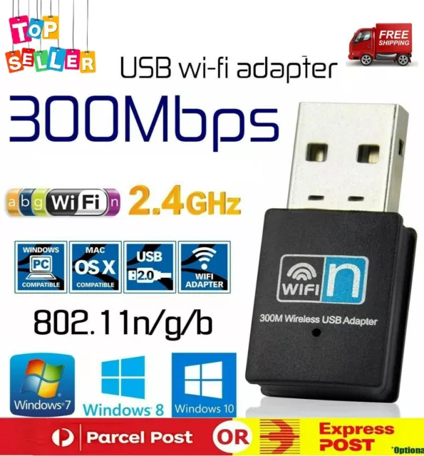 NEW Wireless USB 2.0 Adapter Mini Portable WiFi LAN Dongle for PC Laptop Desktop