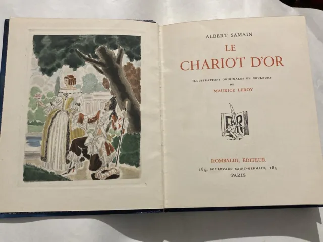 albert samain le chariot d'or   illustre MAURICE LEROY ROMBALDI TIRAGE LIMITE