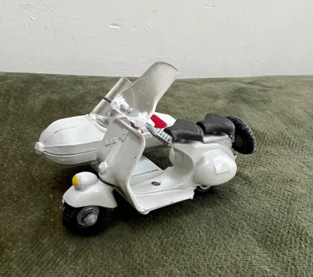 Tekno (Denmark) No. 443 Vespa scooter w/sidecar in nearest to mint condition!