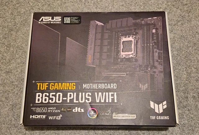 ASUS TUF GAMING B650-Plus WiFi AM5 ATX DDR5 WiFi 6e BT 5.2 2.5GbE £94. ...