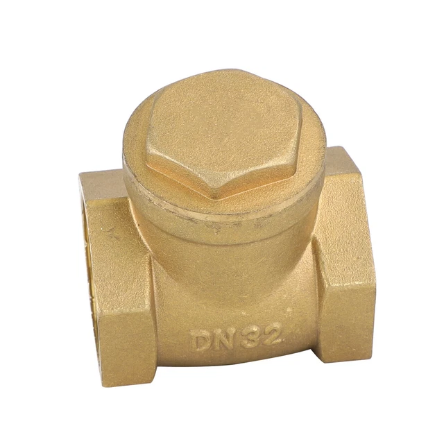 1-1/4" NPT Brass Water Oil Gas Swing Check Valve Threaded Plumbing Fitting