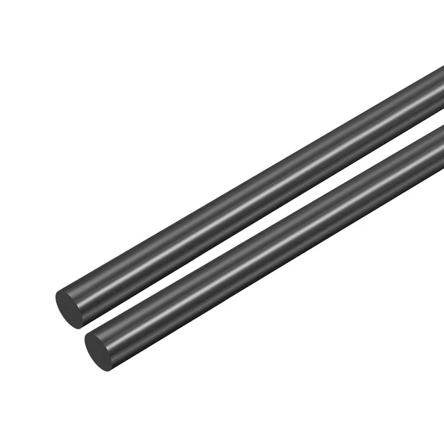 Plastica Asta rotonda POM asta 4mm diam nero plastica ingegneria barra tonda 2pz