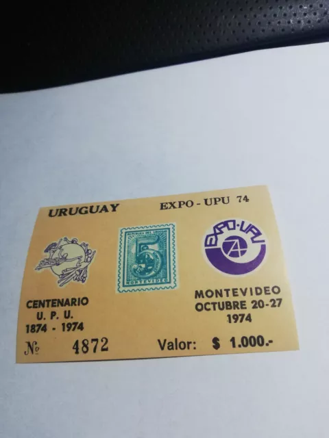 Briefmarkenblock Uruguay Expo 1974,postfrisch ungezähnt