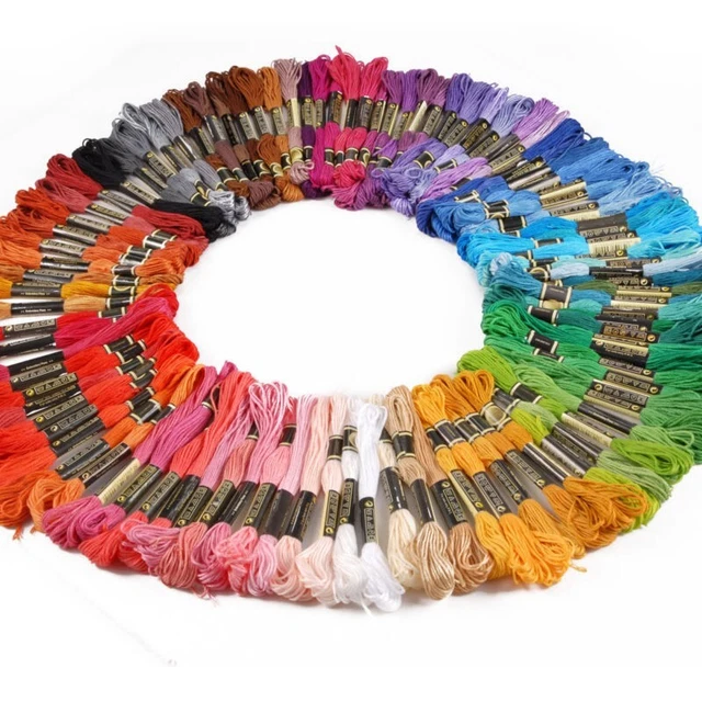 50-100 colores línea algodón hilo bordado color
