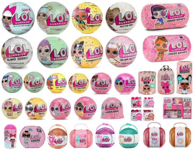 Lol Surprise Serie 1 2 Confetti Pop Eye Spy Under Wraps Hairgoals Pets Lil Dolls