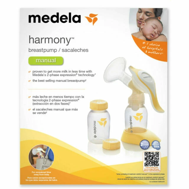 Medela 67186 HARMONY Manual Milk Breast Pump 2-Phase Portable NEW NIB SEALED