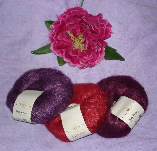 3 x Rowan * kidsilk haze * 25g 🧶 70 % Mohair 30 % Seide Farben 678 * 679 * 681