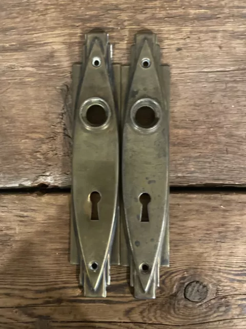 🏅PAIR Antique/Vintage Ornate Back Plates, Victorian, Art Deco, Door Hardware
