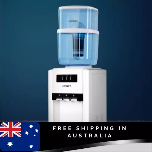 Devanti 22L Bench Top Water Cooler Dispenser Filter Purifier Hot Cold Room Tempe