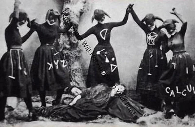 FREAKY STRANGE ODD BIZARRE Witches Weird Ritual Spell CREEPY VINTAGE PHOTO A3