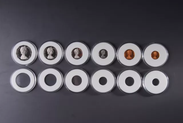 Acrylic coin capsule, 30 pieces, 31mm for round 50 Cent Coins