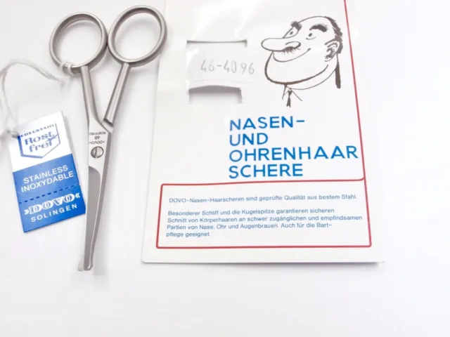 Nasenhaarschere DOVO Solingen Rostfrei Inox TOP Quality Nose & Ear Scissors!