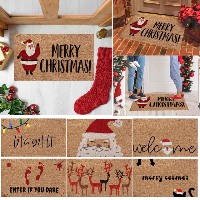 1PC Christmas Doormat Holiday Door Mat Christmas Indoor Outdoor Welcome Mats