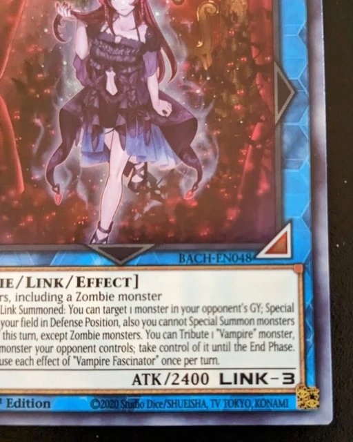 Vampire Fascinator BACH-EN048 1st Edition Super Rare Battle Of Chaos Yu-Gi-Oh 5
