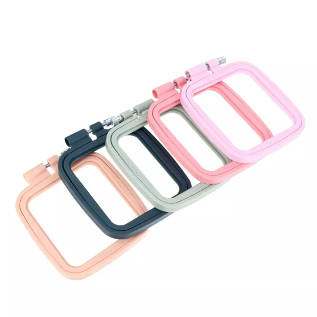 5 Pcs Square Embroidery Stretch Plastic Hoops Tool Display Stand