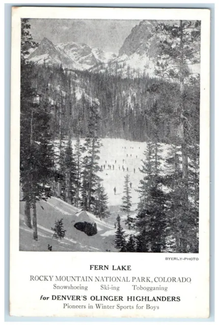 Fern Lake Rocky Mountain Park  Denver's Olinger Highlanders Colorado CO Postcard