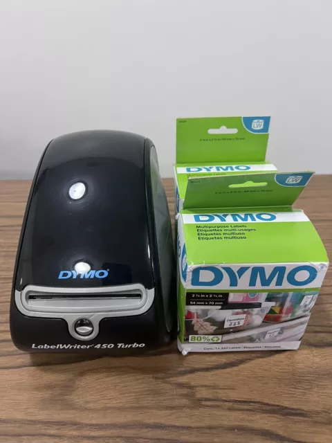 Dymo LabelWriter 450 Turbo Thermal Label Printer (1750283) + 2 Rolls Labels