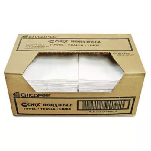 Chix 8481 Worxwell General Purpose Towels, 13 X 15, White, 100/carton