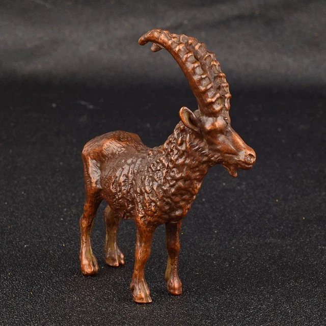 Collection Exquisite Chinese Pure Red Copper * Longhorn Antelope * Statue A04