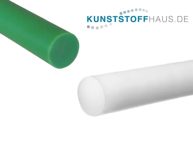 20-100 mm AD PE-HD Rundstab / PE 300 - Polyethylen - Abm. wählbar schwarz/natur