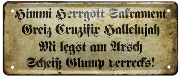 ''Herrgott Sakrament'' 28x12cm Blechschild