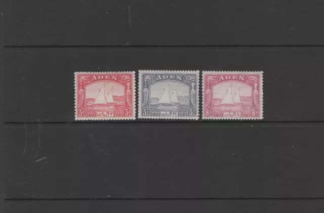 Aden 1937 - 3a, 3½ & 8a Dhows - SG6-8 - MM/VLM Cat £47 for UM SG2024