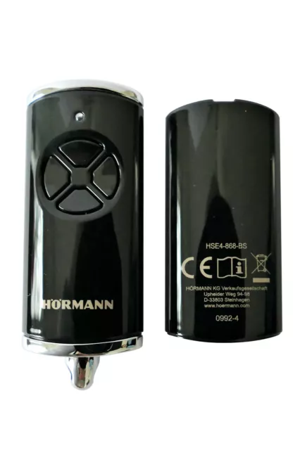 Hörmann Handsender HSE4 BS 868 MHz schwarz Struktur mit Kunststoffkappen
