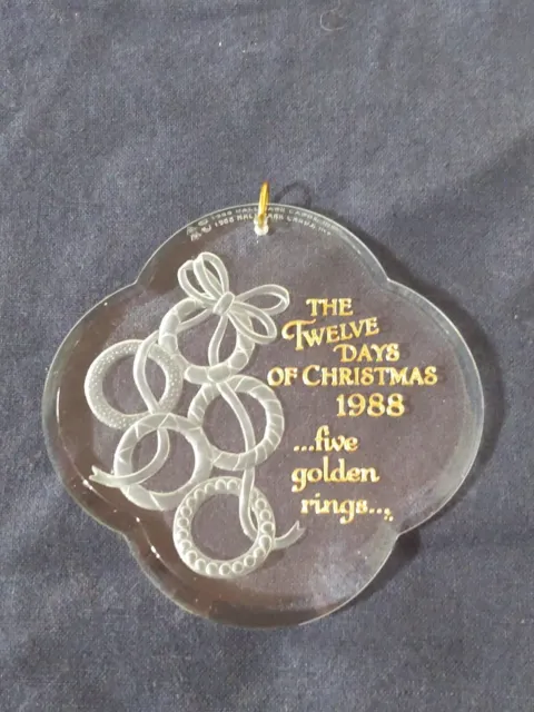 1988 Hallmark Keepsake Ornament Five Golden Rings 5 in Twelve Days of Christmas