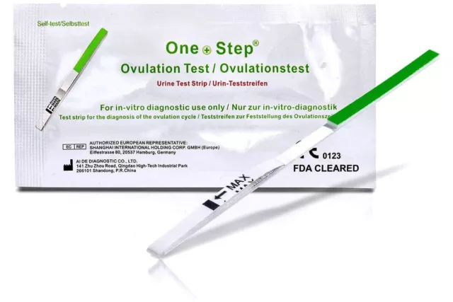 50 Ovulation and Pregnancy Test Dip Strips with Fertility Chart ONE STEP 2