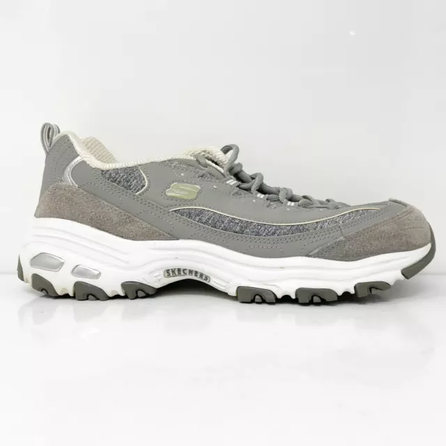Skechers Womens D Lites 11936W Gray Casual Shoes Sneakers Size 9.5