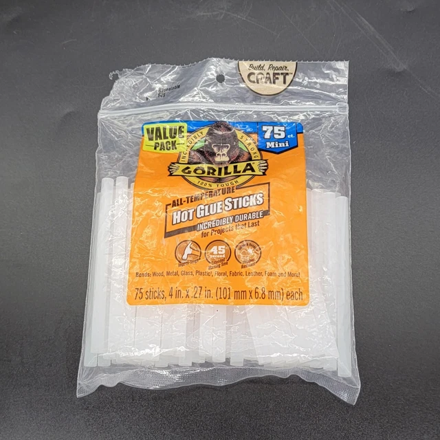 Mini palitos de pegamento Gorilla de alta temperatura - 0,27""X4"" 75/paquete