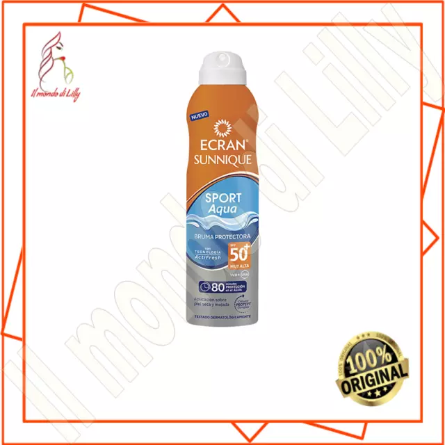 ECRAN-ECRAN SUNNIQUE SPORT AQUA bruma protectora SPF50+ 250 ml