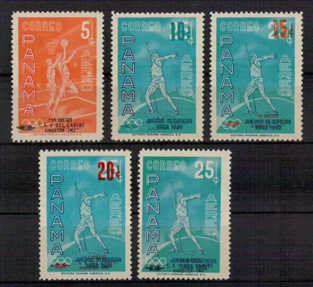 Panama: Nr. 626-630 ** postfrisch / karibische Sportspiele 1962