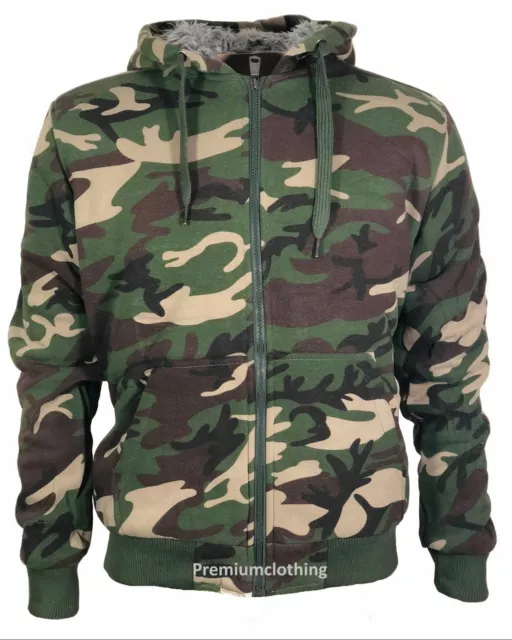Mens Womens Hooded Fur Sherpa Fleece Jacket Thermal Thick Warm Work Coat M-6XL