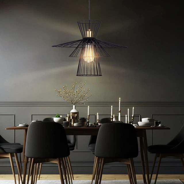 LAMPE SUSPENDUE TABLE En Suspension Industriel Luminaire De Salon Grand Lumière EUR 262,01