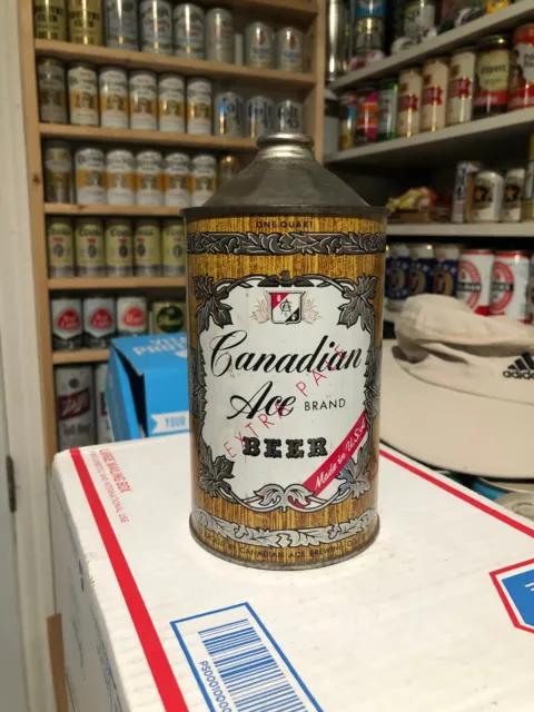 Canadian Ace Beer Quart ~ Cone Top Beer Can