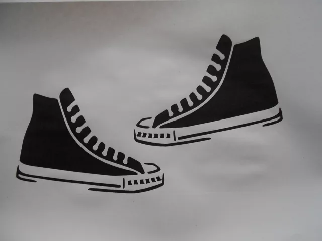 Stencil Schablone Basketballschuhe auf A4