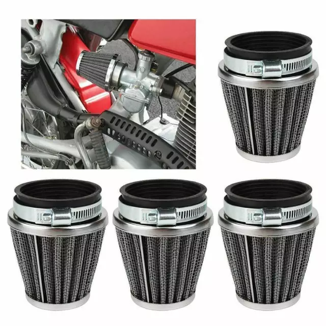 4PCS 54MM Universal Air Intake Filter Pod Kit for Suzuki Yamaha Honda Kawasaki