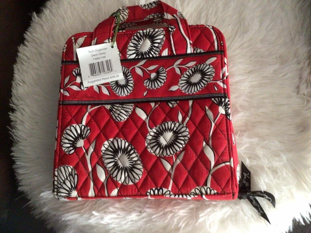Vera Bradley Deco Daisy Red Floral Organizer Tech Case Bag - Retired Pattern Vera Bradley Deco Daisy Red Floral Organizer Tech Case Bag - Retired Pattern