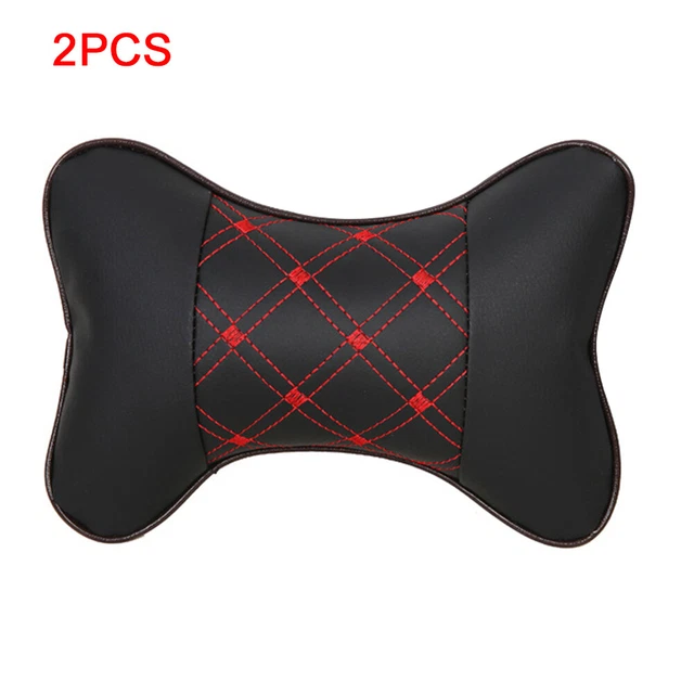 Universal Leather Neck Support Protector Pillow Car Driver Seat Head Back Rest