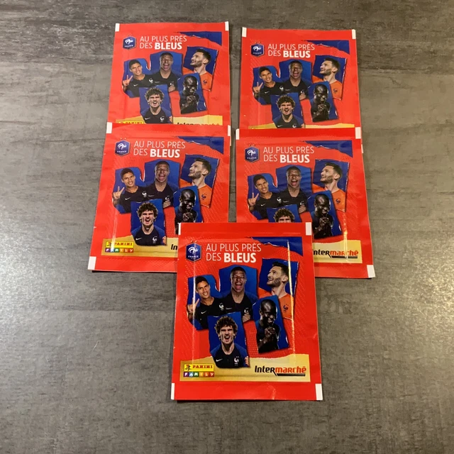 2 Pochettes (8 Cartes) Au Plus Près Des Bleus Panini Intermarché 2022