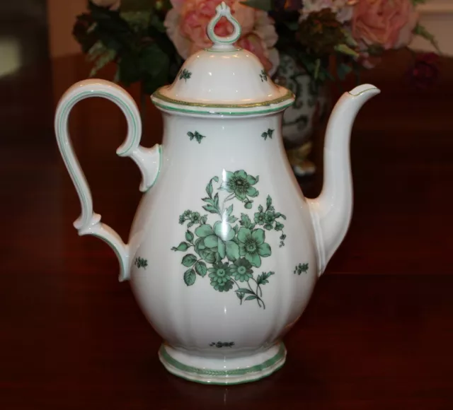 Elegant Rosenthal Green Bloom Chippendale Vintage Coffee Teapot Made in Germany